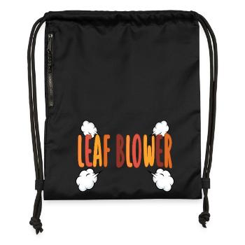 Leaf Blower Funny Season Couple Tee Fall Costume - Gymsac made from recycled material - black - Front