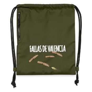 Fallas De Valencia Trueno - Sac à cordon en polyester recyclé - military green - Devant