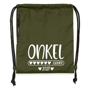 Onkel 2027 loading - Turnbeutel aus Recycling-Material - military Green - Vorne
