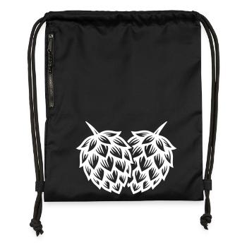 Bière Symbole du houblon - Sac à cordon en polyester recyclé - military green - Devant
