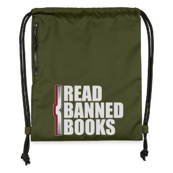 Read Banned Books Verbotene Bücher Lesen Freiheit - Gymsac made from recycled material - military green - Front