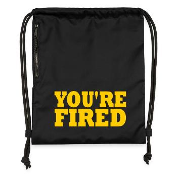 youre fired - Gymsac made from recycled material - black - Front