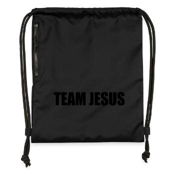 Team jesus - Gymsac made from recycled material - black - Front