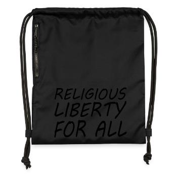religious liberty for all - Sac à cordon en polyester recyclé - noir - Devant