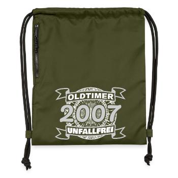 Oldtimer 2007 - Sac à cordon en polyester recyclé - military green - Devant