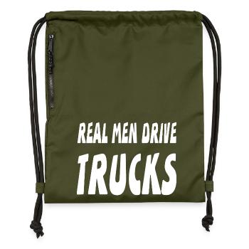camion - Sac à cordon en polyester recyclé - military green - Devant