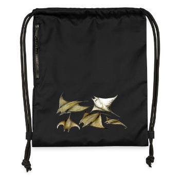 Tarapacana Mobula Stingray - Devil Fisch - Raie - Turnbeutel aus Recycling-Material - Schwarz - Vorne