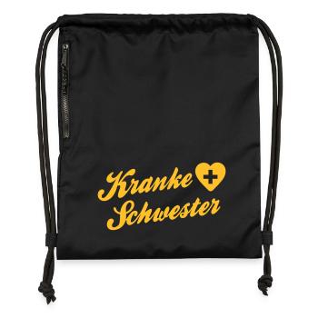 kranke schwester - Krankenschwester - Karnevall - Turnbeutel aus Recycling-Material - Schwarz - Vorne