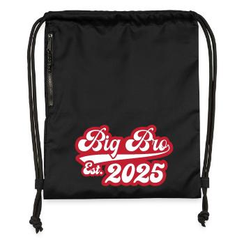 Big Bro Est 2025 - Turnbeutel aus Recycling-Material - Schwarz - Vorne