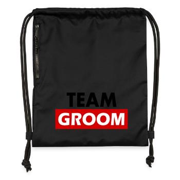 Team groom - Sac à cordon en polyester recyclé - noir - Devant
