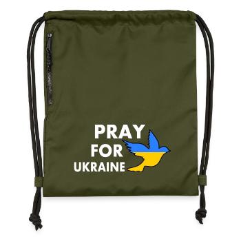Pray for ukraine - Turnbeutel aus Recycling-Material - military Green - Vorne