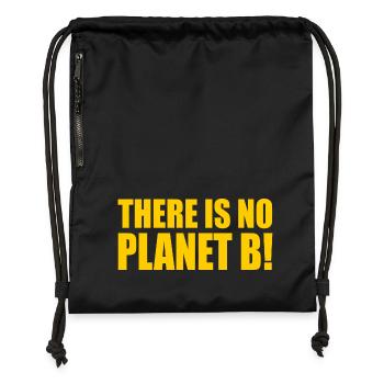 There is no planet B - Sac à cordon en polyester recyclé - noir - Devant