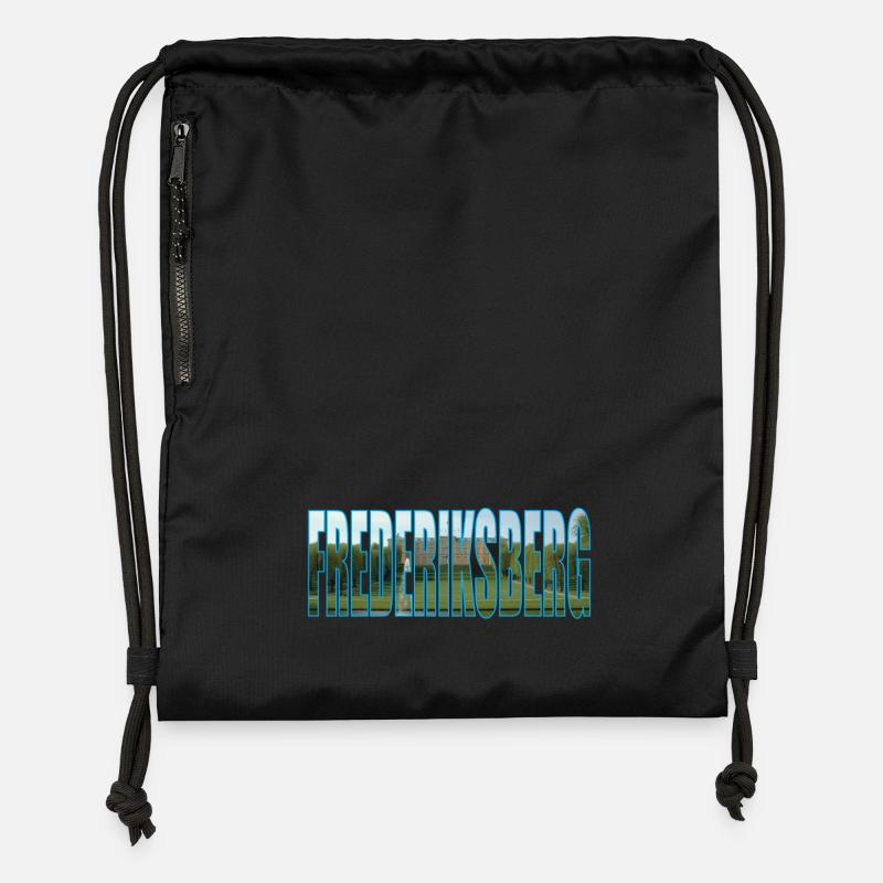 FREDERIKSBERG DANEMARK - Sac à cordon en polyester recyclé - noir