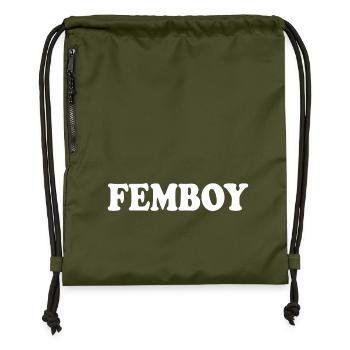 Femboy - Turnbeutel aus Recycling-Material - military Green - Vorne