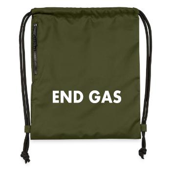 End gas - Turnbeutel aus Recycling-Material - military Green - Vorne