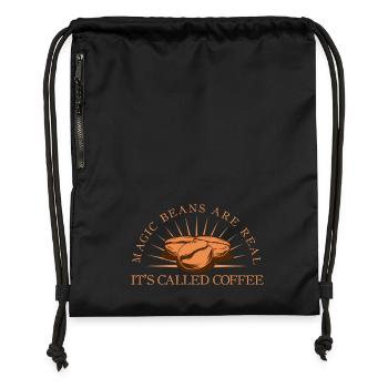 Coffee Magic Beans - Sac à cordon en polyester recyclé - noir - Devant