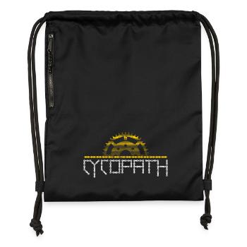 Cycopath Funny Biker Shirt Wortspiel - Turnbeutel aus Recycling-Material - Schwarz - Vorne