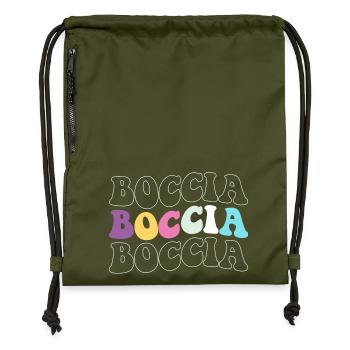 Joueur de boccia Vêtements avec balles de pétanque Boccia - Sac à cordon en polyester recyclé - military green - Devant