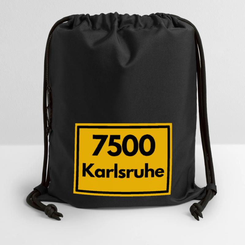 OLD POSTCODE ZIP CODE 7500 KARLSRUHE FÄCHERSTADT Gymsac made from recycled material