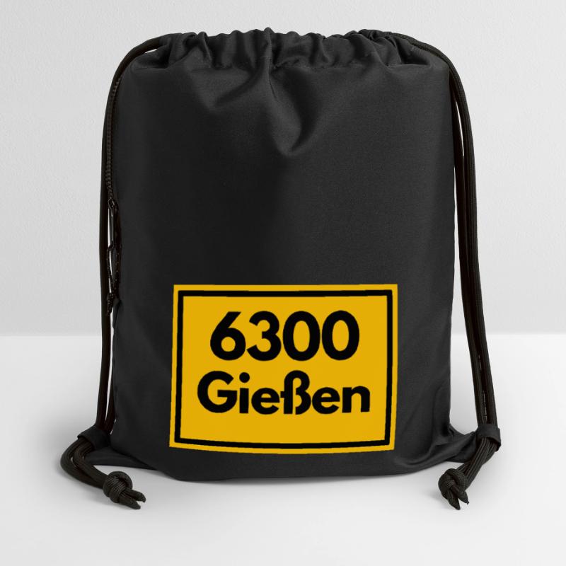 OLD POSTCODE ZIP CODE RETRO 6300 GIESSEN Gymsac made from recycled material