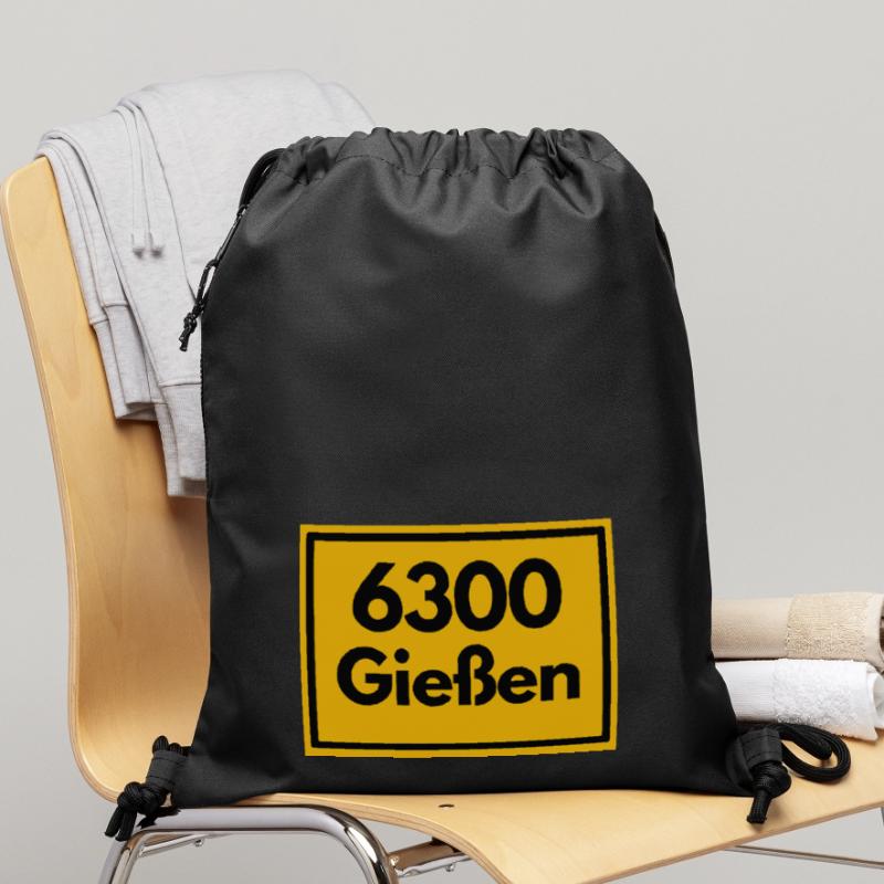 OLD POSTCODE ZIP CODE RETRO 6300 GIESSEN Gymsac made from recycled material