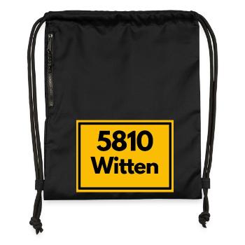 ANCIEN CODE POSTAL RETRO 5810 WITTEN RUHRGEBIET - Sac à cordon en polyester recyclé - noir - Devant