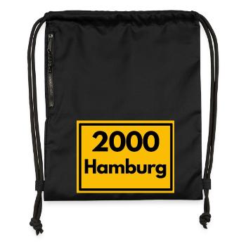 ANCIEN CODE POSTAL RETRO 2000 HAMBOURG - HAFEN - Sac à cordon en polyester recyclé - noir - Devant