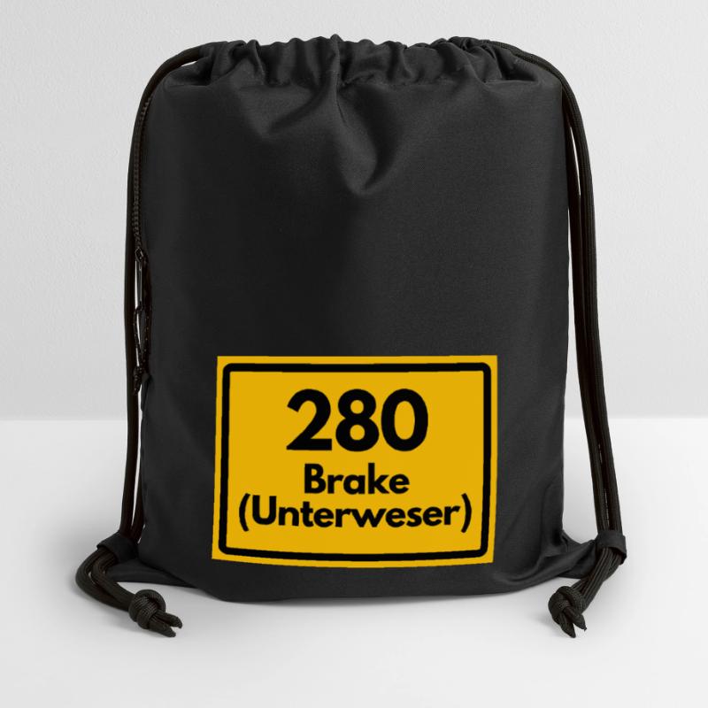 OLD POSTCODE ZIP CODE RETRO 2880 BRAKE UNTERWESER! Gymsac made from recycled material