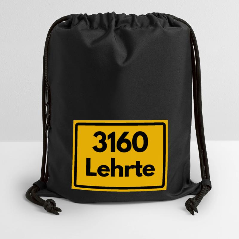 OLD POSTCODE ZIP CODE RETRO 3160 LEHRTE WASSERTURM Gymsac made from recycled material