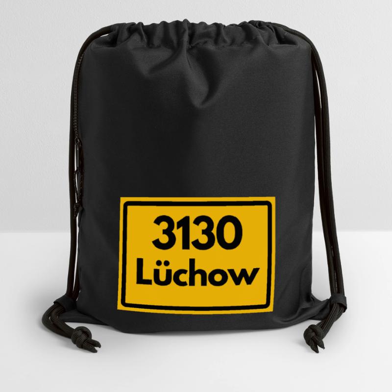 OLD POSTCODE ZIP CODE RETRO 3130 LÜCHOW WENDLAND! Gymsac made from recycled material