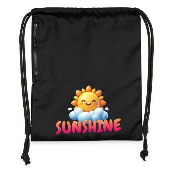 Bon rayon de soleil - Sac à cordon en polyester recyclé - noir - Devant