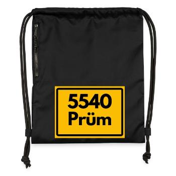 ALTE POSTLEITZAHL PLZ RETRO 5540 PRÜM - Turnbeutel aus Recycling-Material - Schwarz - Vorne