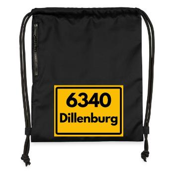 OLD POSTCODE POSTCODE RETRO 6340 DILLENBURG HEIMAT - Gymsac made from recycled material - black - Front