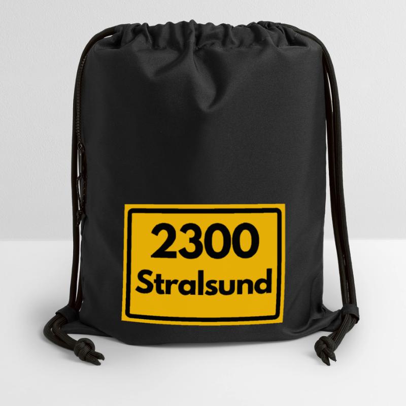 OLD POSTCODE POSTCODE RETRO 2300 STRALSUND HEIMAT Gymsac made from recycled material