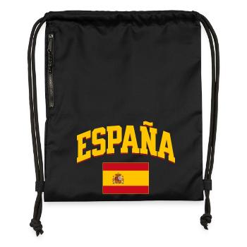 Spain Football Lover Retro Sports Design - Gymsac made from recycled material - black - Front