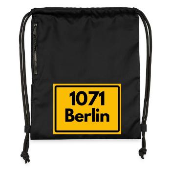 ANCIEN CODE POSTAL 1071 BERLIN OSTALGIE DE BERLIN - Sac à cordon en polyester recyclé - noir - Devant