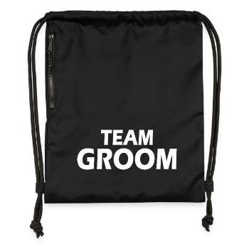 Team groom - Sac à cordon en polyester recyclé - military green - Devant