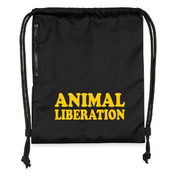 Animal liberation - Gymsac made from recycled material - black - Front
