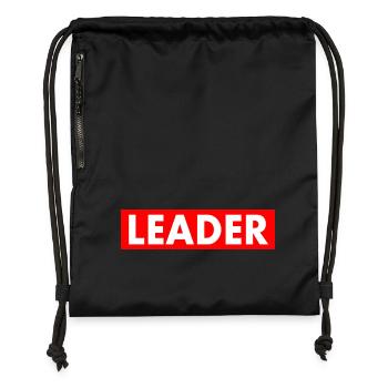 Leader - Turnbeutel aus Recycling-Material - Schwarz - Vorne
