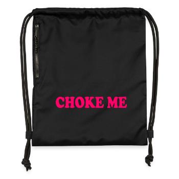 Choke me - Gymsac made from recycled material - black - Front