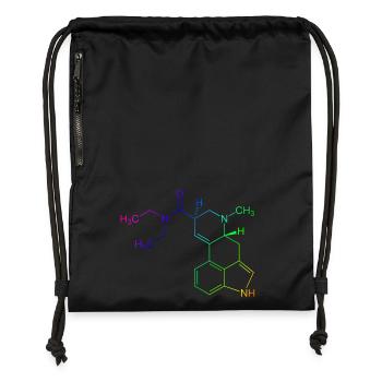 LSD coloured - Gymsac made from recycled material - black - Front