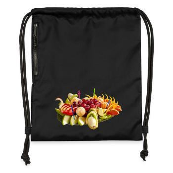 Leckeres Obst - Turnbeutel aus Recycling-Material - Schwarz - Vorne