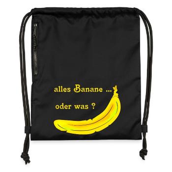 Banane - Sac à cordon en polyester recyclé - noir - Devant