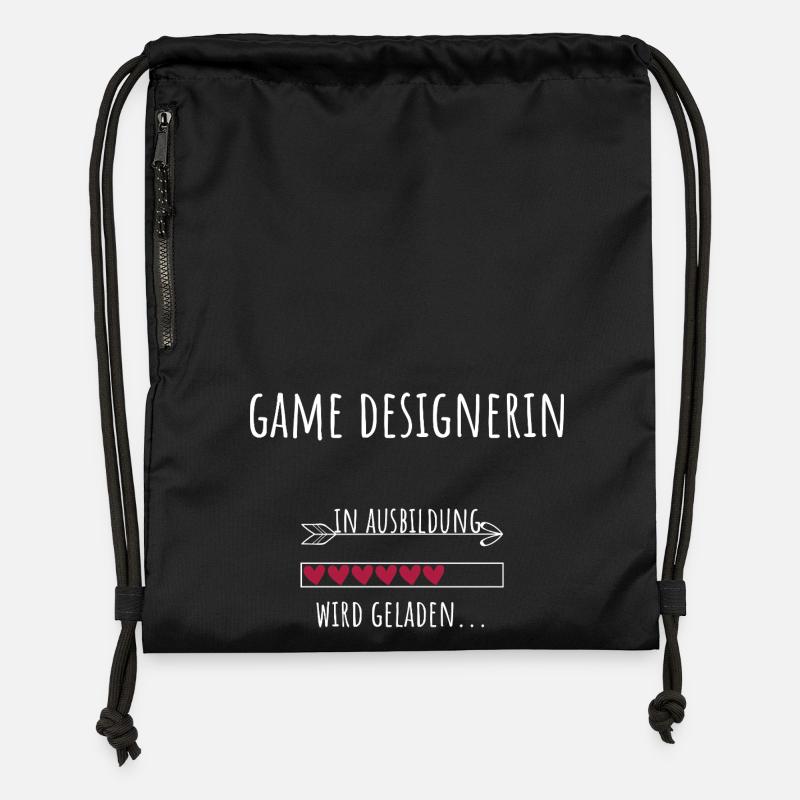 Études de Game Design Profession Game Designer - Sac à cordon en polyester recyclé - noir