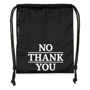No Thank You - Gymsac made from recycled material - military green - Front