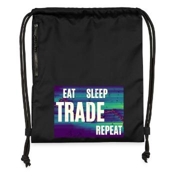 Eat Sleep Trade Repeat - Gymsac made from recycled material - black - Front