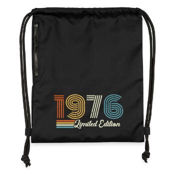 50th birthday 1976 Born 1976 - Gymsac made from recycled material - military green - Front