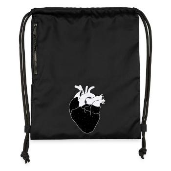 Galactic heart - Gymsac made from recycled material - black - Front