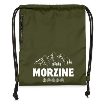 ski resort, skiing, Morzine - Gymsac made from recycled material - military green - Front