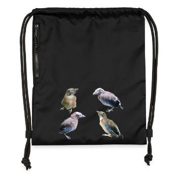 Jay Young Birds - Gymsac made from recycled material - black - Front